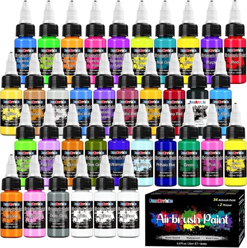 Airbrush paint colours 2 - 34, +2