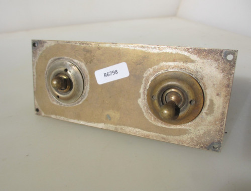 Vintage brass light switch - vintage,