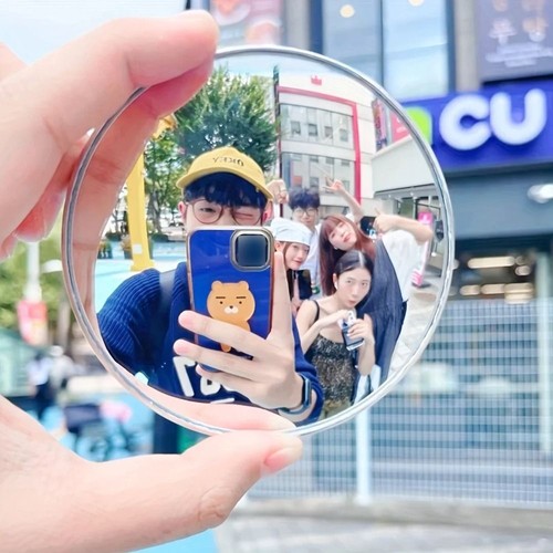 Silver convex mirror mini size - convex,