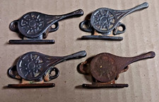 (4) ANTIQUE ORNATE CAST IRON EASTLAKE WINDOW SASH LOCKS 1885 PATENT