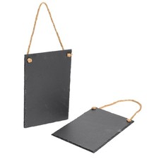 2x Slate Hanging Notice Board