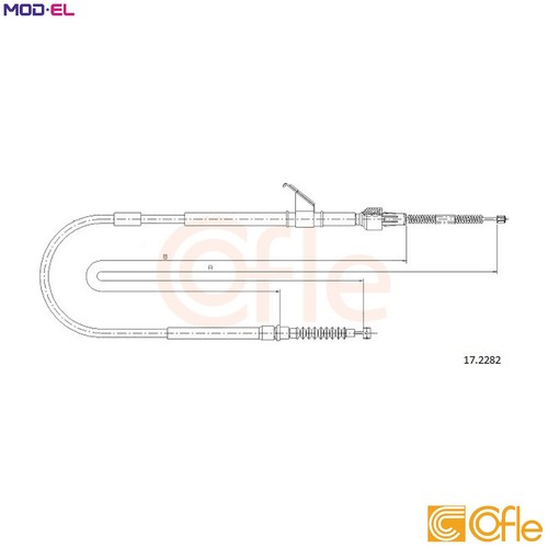 Cable pull parking brake - cable,