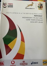 South Africa A v British & Irish Lions official rugby programme July 2021