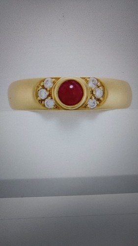 Cabochon ruby and - ruby,