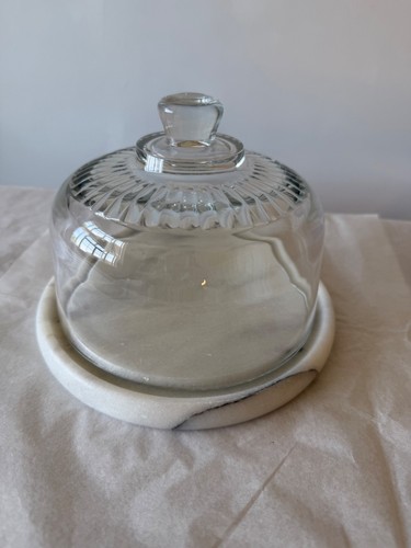 Marble cheese dome glass - dome,