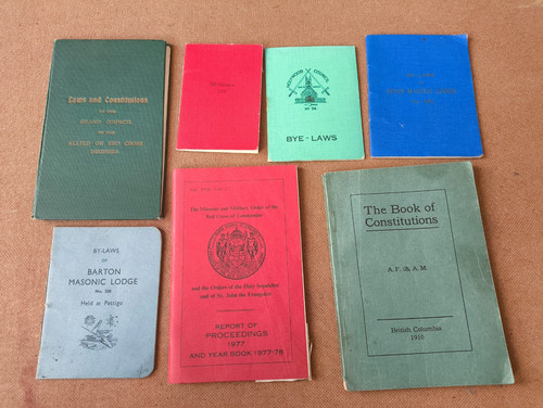 Vintage masonic lot books - vintage, 7x