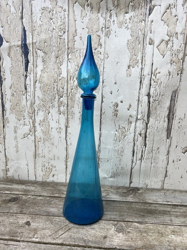 Vintage blue glass empoli - blue,