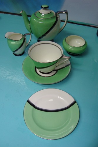 7pc art deco - art, royal
