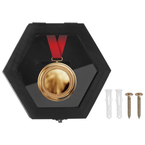 Medal display case wooden - medal,