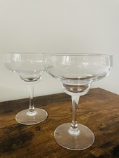 Set Of 2 Clear Margarita/Martini Cocktail Glasses Size 16.5cm x 11.5cm