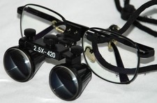 Dental Loupes 2.5x Magnification 420mm Focal Length Surgical Binocular with Case