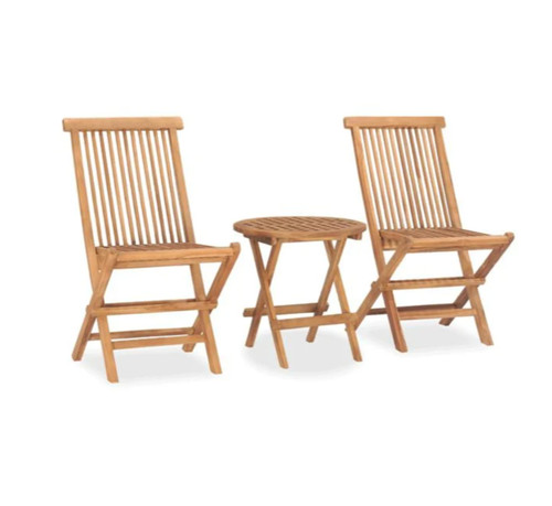 Wooden bistro set solid teak - bistro,