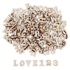  Creative Wooden Crafts Art Letters Small Individual Numbers Natural