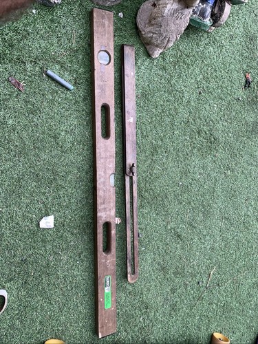 Vintage wooden spirit level - vintage,