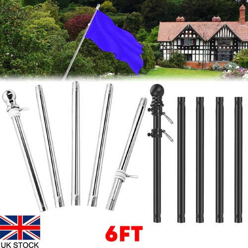 84m 6ft telescopic flag pole - telescopic,