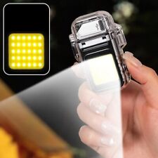 Flash Electric Plasma Rechargeable Flameless Arc Lighter USB Double Touch Sensor