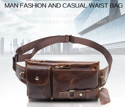 Real leather bum bag - real,