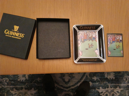 Rare guinness bateman pin tray - pin,
