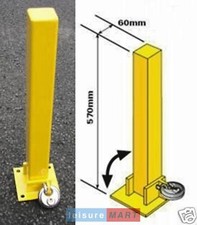 Security Parking Post Fold Down, Padlock & Anchor Bolts Included Maypole MP9737