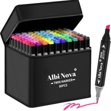 80 Colours Dual tip Paint Pens