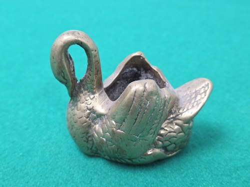 Vintage solid brass swan - solid,