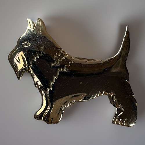 Vintage gold tone scottie - vintage,