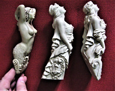 3 FIGUREHEAD NAUTICAL BUSTS SEA MARINE ART STATUES SHIP SAILBOAT BOAT SAILORS fx