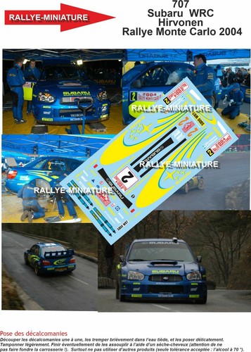 Decals ref 0707 - decals, subaru