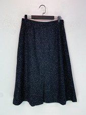 Sarah Pacini Grey Speckled Midi Skirt A-Line High Rise Side Zip Size S