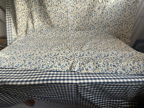 Vintage fabric blue floral - blue,
