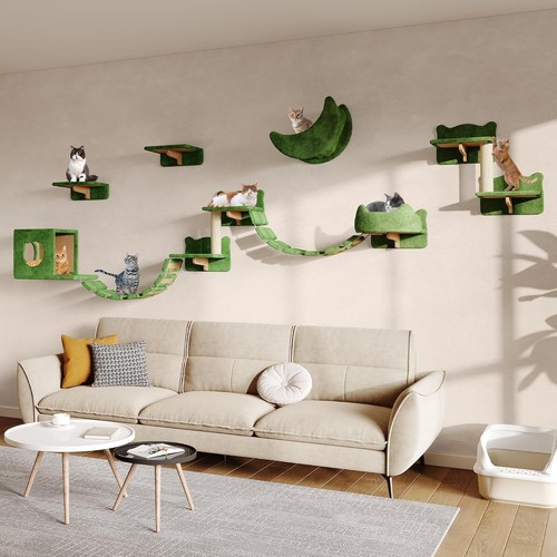 Cat wall shelves - wall, shelves,