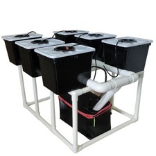 Hydroponics Six Pot System - 10-Litre Bucket System With Pumps,  Timer And Res