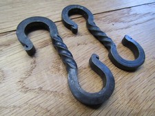 PAIR of Hand forged blacksmith