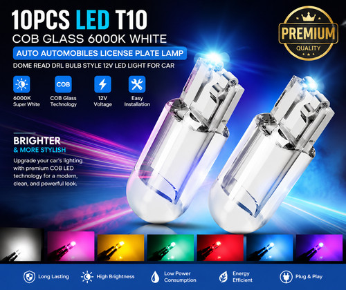 10x 501 bulb w5w t10 - t10, led
