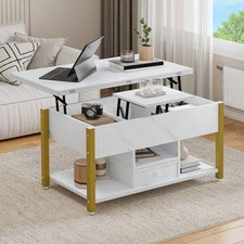 4 In 1 Multi-Function Convertible Lift Top Coffee Table With Drawers