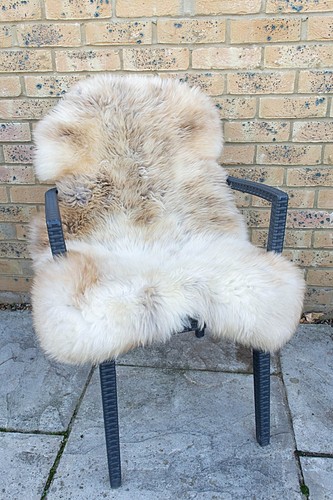 Natural sheepskin rug - natural,