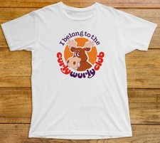 I Belong To The Curly Wurly Club T Shirt Moose 80's Caramel Chocolate Bar GT353