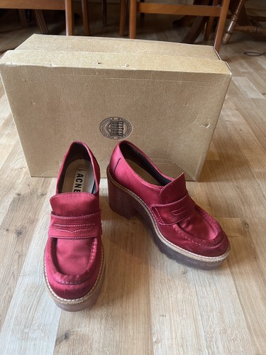 Acne studios heels - acne, burgandy