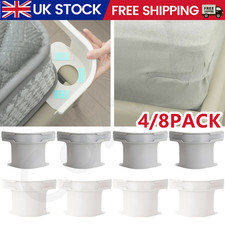 4/8x Bed Sheet Holders w/ Lock