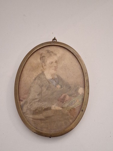 Antique portrait miniature - portrait,