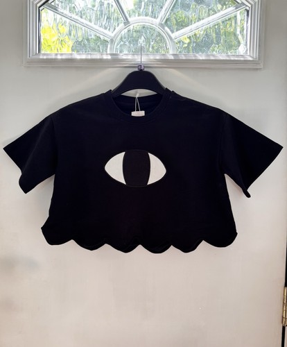 Boo yokai scallop hem cropped - boo!,