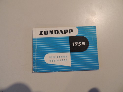 Zündapp 175s driver - zündapp, manual