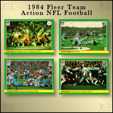 1984 Fleer NFL Team Action Football (1-88) / Pick Your Cards / Buy4+ Save20%