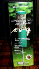 Classic Squirrel Proof Bird Feeder with Pole Mount|Tube Bird Feeder