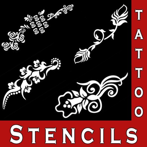 Henna mehndi template stencils - henna,