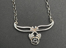 Rennie Mackintosh 925 Sterling Silver Celtic Pendant Necklace 36cm approx