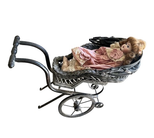 Antique c1900 1920 wicker doll - 1920,