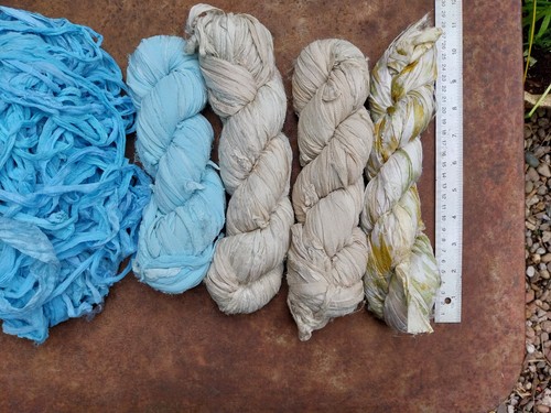 Recycled sari silk ribbon - sari,