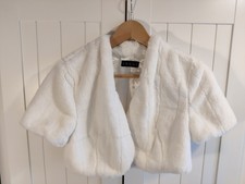 Debut White Bolero - Faux Fur