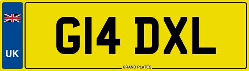 Glad number plate g14 - xl, dxl